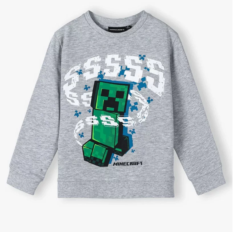 Minecraft Grey gyerek pulóver 8 év / 128 cm - Webkids