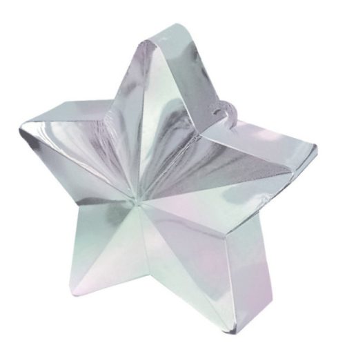 Színjátszó Iridescent csillag alakú léggömb, lufi súly