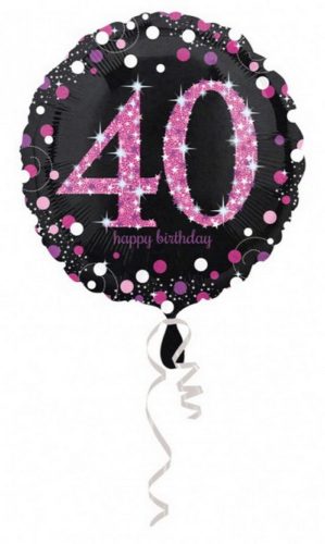 Happy Birthday 40 fólia lufi 43 cm