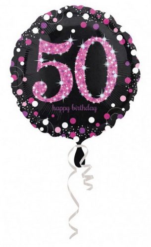 Happy Birthday Pink 50 fólia lufi 43 cm
