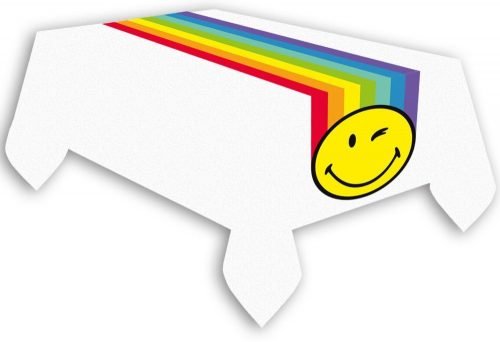 Emoji, Szivárvány Papír Asztalterítő 40*180 cm