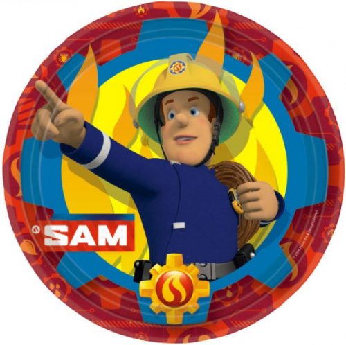 Sam a tűzoltó Fire papírtányér 8 db-os 23 cm