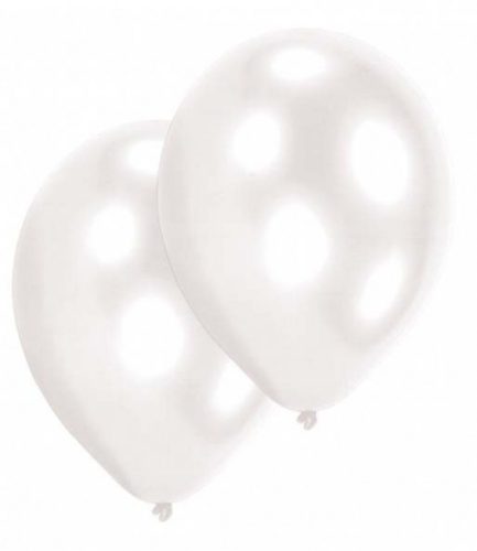 Fehér Pearl White léggömb, lufi 10 db-os 11 inch (27,5 cm)