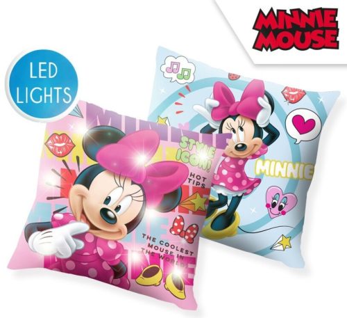 Disney Minnie LED világító párna, díszpárna 40x40 cm