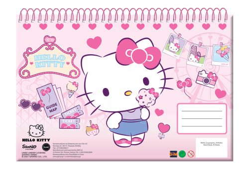 Hello Kitty Travel A/4 spirál vázlatfüzet, 30 lapos