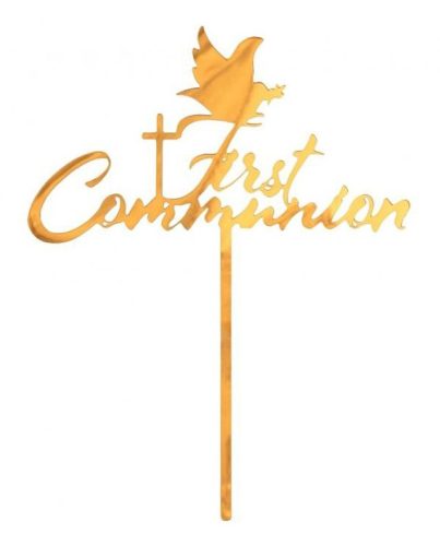 Elsőáldozó First Communion torta dekoráció 13x17cm