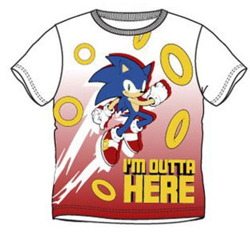 Sonic a sündisznó Outta Here gyerek rövid póló, felső 3 év/98 cm