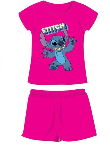 Disney Lilo és Stitch pamut nyári együttes - póló-rövidnadrág szett - pink 6 év/116 cm