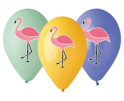 Flamingo, Flamingó léggömb, lufi 5 db-os 13 inch (33 cm)