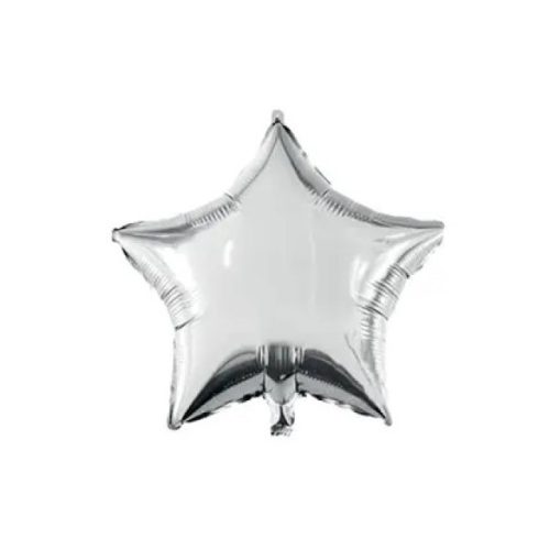 Silver Star, Ezüst csillag fólia lufi 46 cm