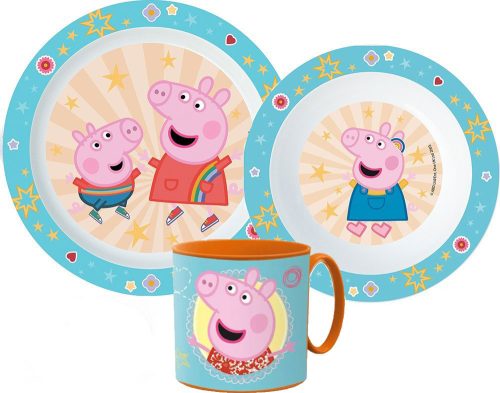 Peppa malac étkészlet, micro műanyag szett