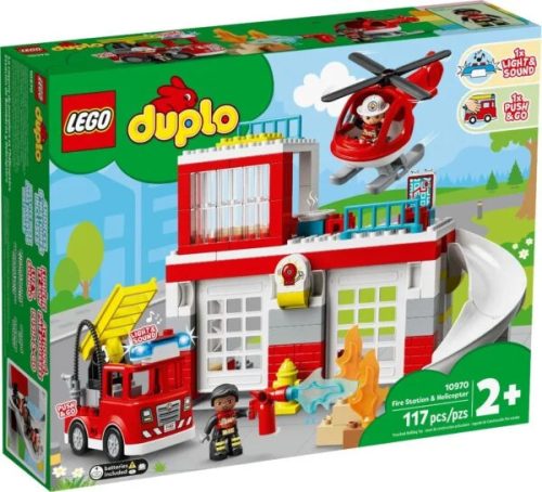 LEGO® DUPLO 10970 Tűzoltóállomás és helikopter | 117 db építőkocka