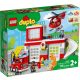 LEGO® DUPLO 10970 Tűzoltóállomás és helikopter | 117 db építőkocka