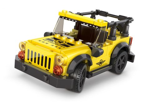 WANGE® 2886 | lego-kompatibilis építőjáték | 122 db építőkocka | Super car sárga terepjáró jeep