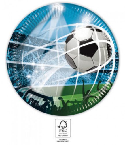 Focis Soccer Fans papírtányér 8 db-os 23 cm FSC