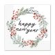 Happy New Year Wreath szalvéta 20 db-os 33x33 cm FSC