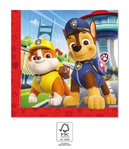 Mancs Őrjárat Rescue Heroes szalvéta 20 db-os 33x33 cm FSC