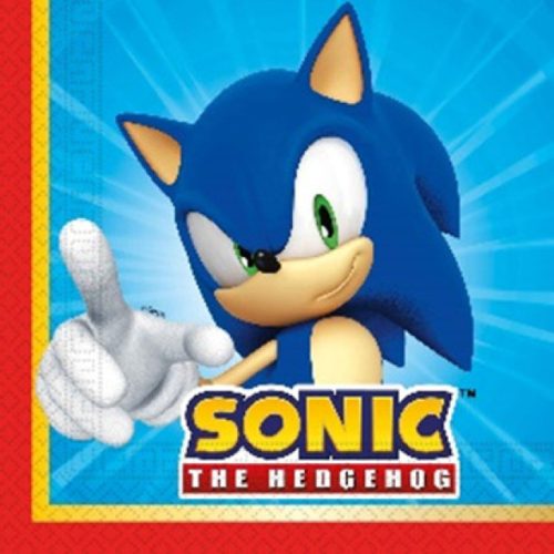 Sonic a sündisznó szalvéta 20 db-os, 33x33 cm FSC