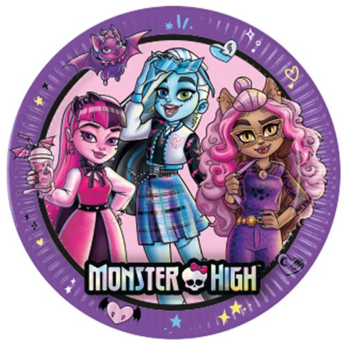 Monster High papírtányér 8 db-os 23 cm FSC