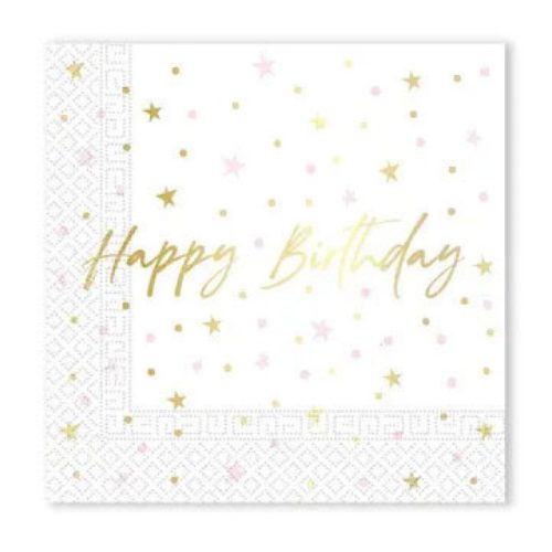 Happy Birthday Candles szalvéta 20 db-os 33x33 cm FSC