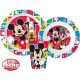 Disney Mickey Better Together étkészlet, micro műanyag szett, pohárral 260 ml