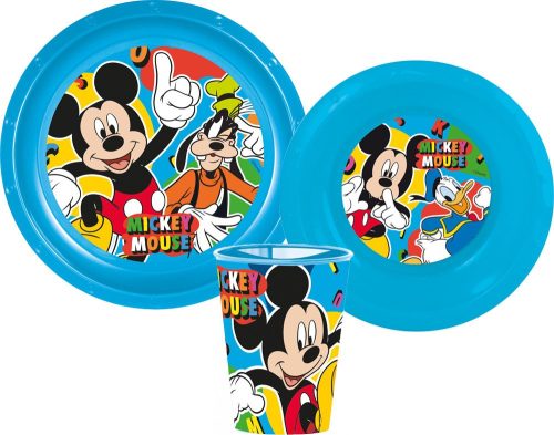Disney Mickey étkészlet, műanyag szett