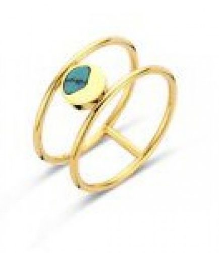 Türkiz köves arany színű gyűrű
